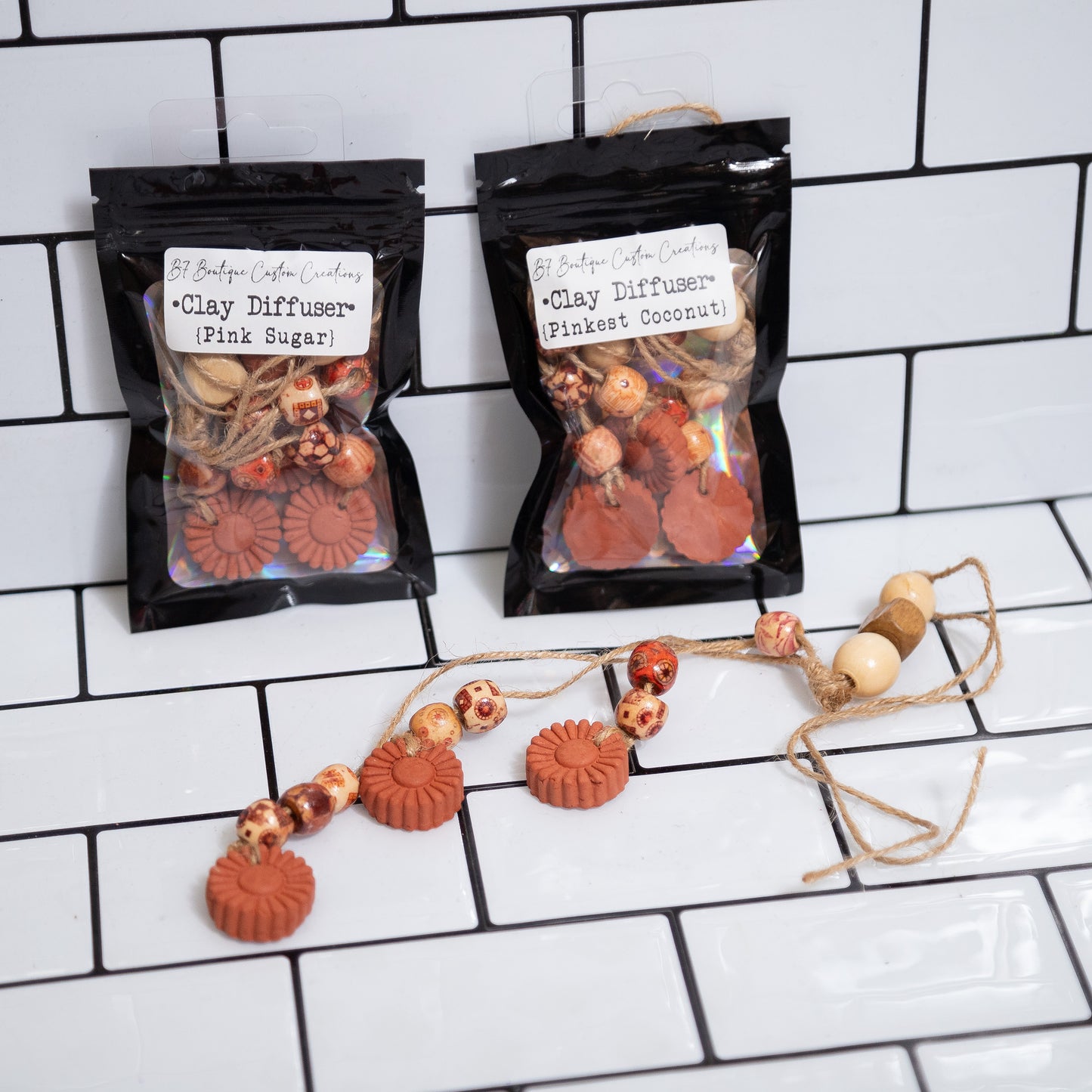 Handmade Clay Diffuser by B7 Boutique Custom Creations – Hanging or Mesh Bag Style