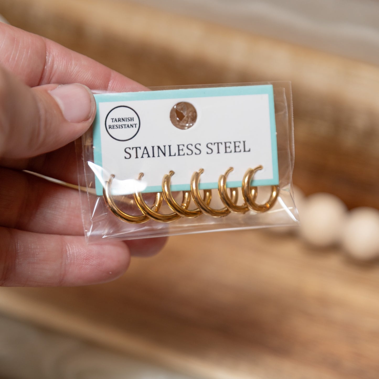 Everyday Stainless Steel Hoop Earring Set | Gold or Silver Tarnish-Resistant Hoop Set