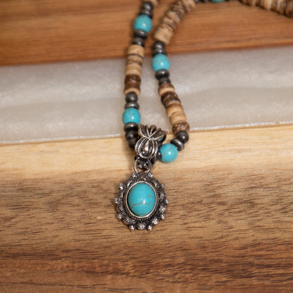 Western Beaded Necklaces – Turquoise Pendant, Desert Trails Wood Beads & Campfire Glow Beaded Necklace