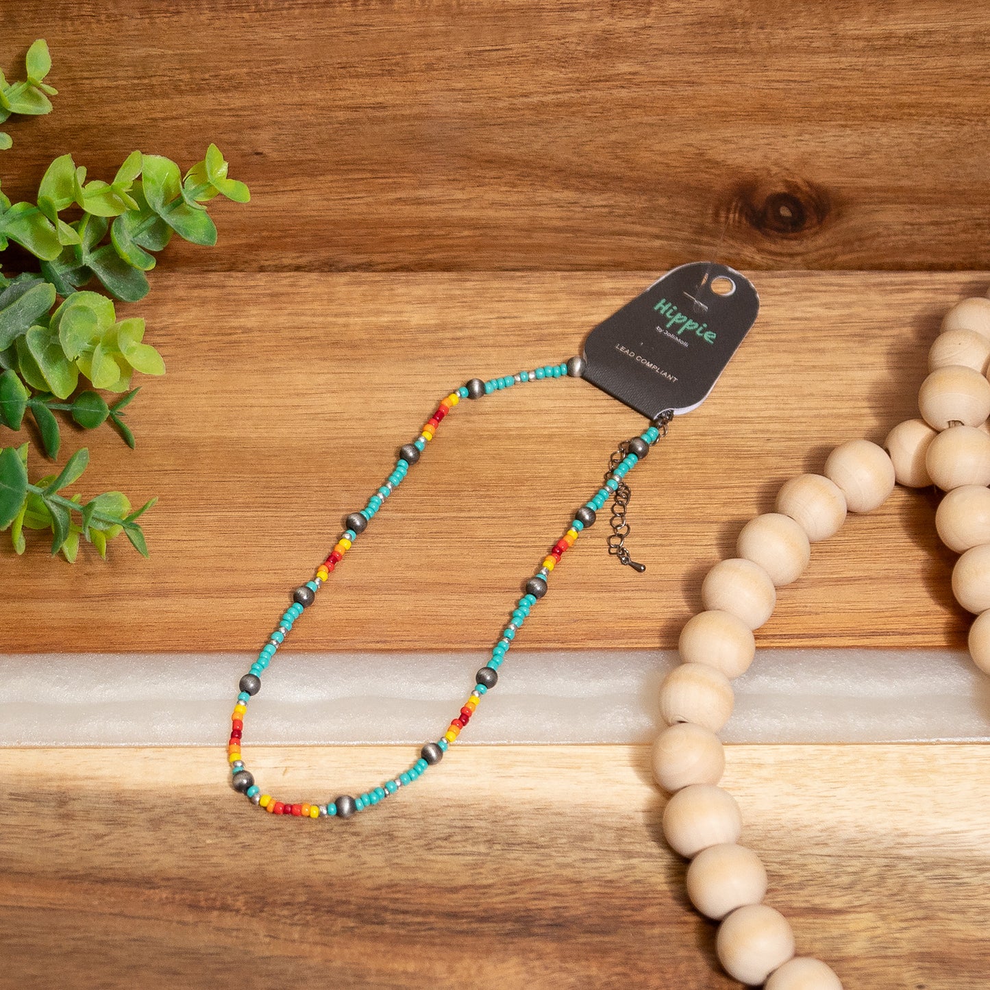 Western Beaded Necklaces – Turquoise Pendant, Desert Trails Wood Beads & Campfire Glow Beaded Necklace