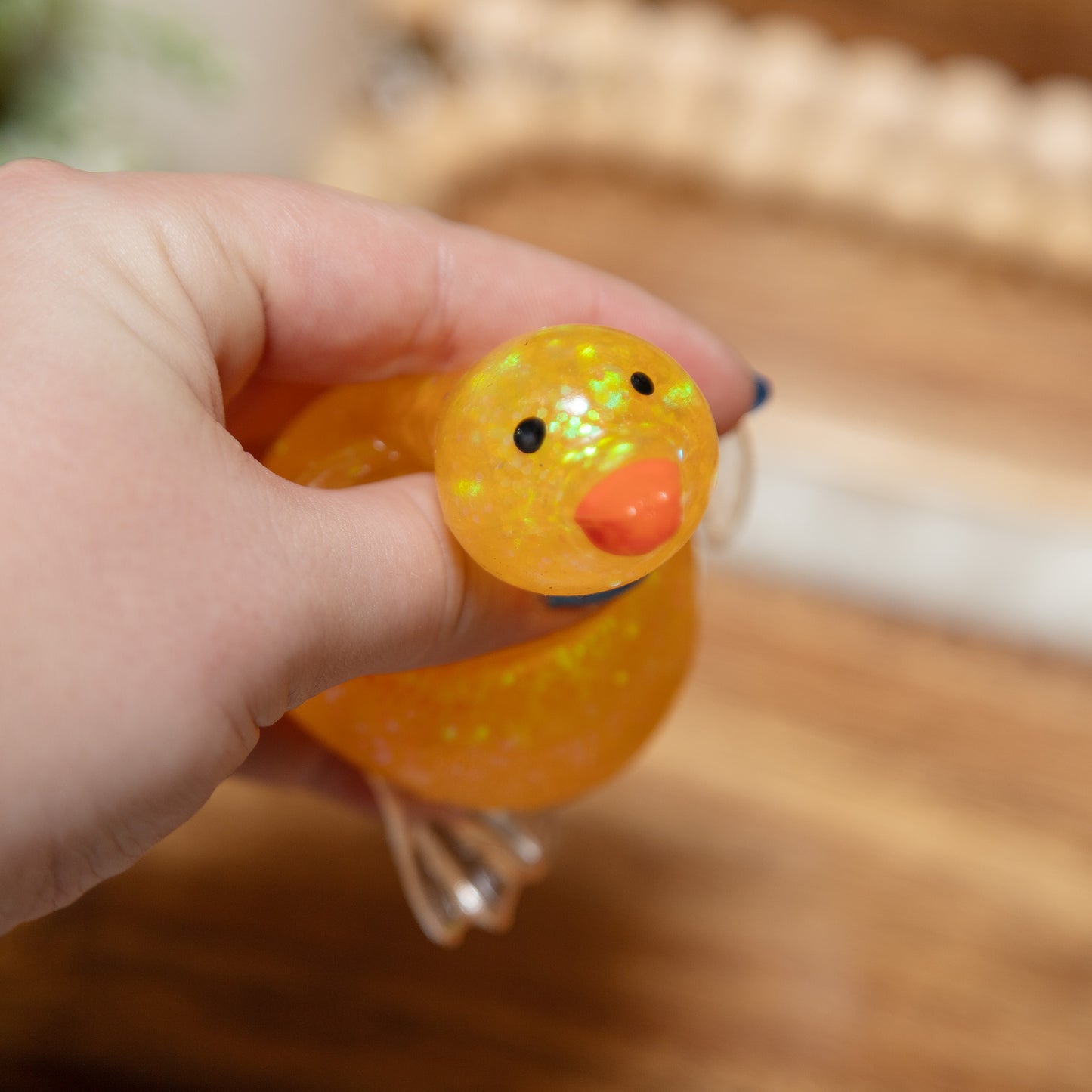 Glitter Duck Squishy Toy | Assorted Sparkle Sensory Fidget Toy