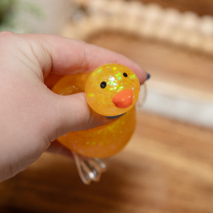 Glitter Duck Squishy Toy | Assorted Sparkle Sensory Fidget Toy