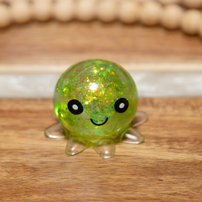 Assorted Glitter Octopus Squishy Toy | Cute Mini Sensory Fidget Toy