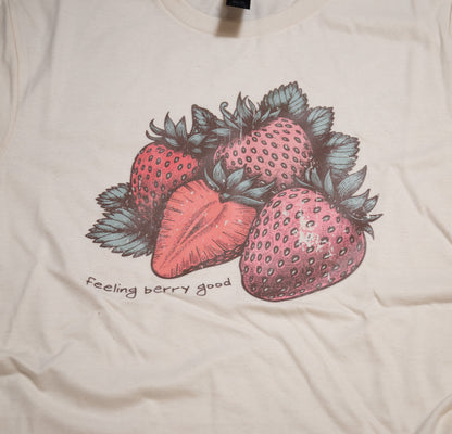 Feeling Berry Good Strawberry Graphic Tee – Cute Summer Fruit Shirt