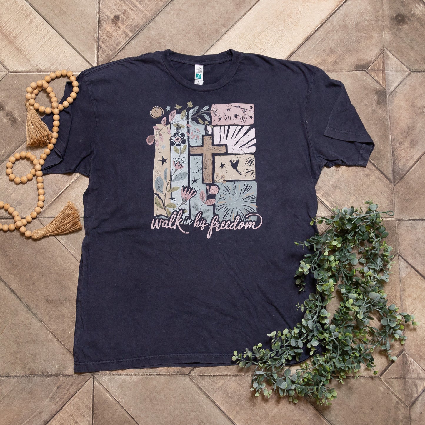 Walk in Freedom Graphic Tee | Christian Faith T-Shirt