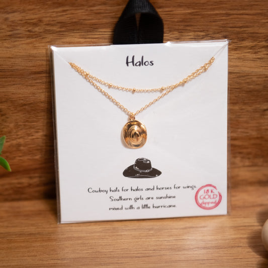 Cowgirl Halo Double-Layer Necklace – 18K Gold Dipped or Silver