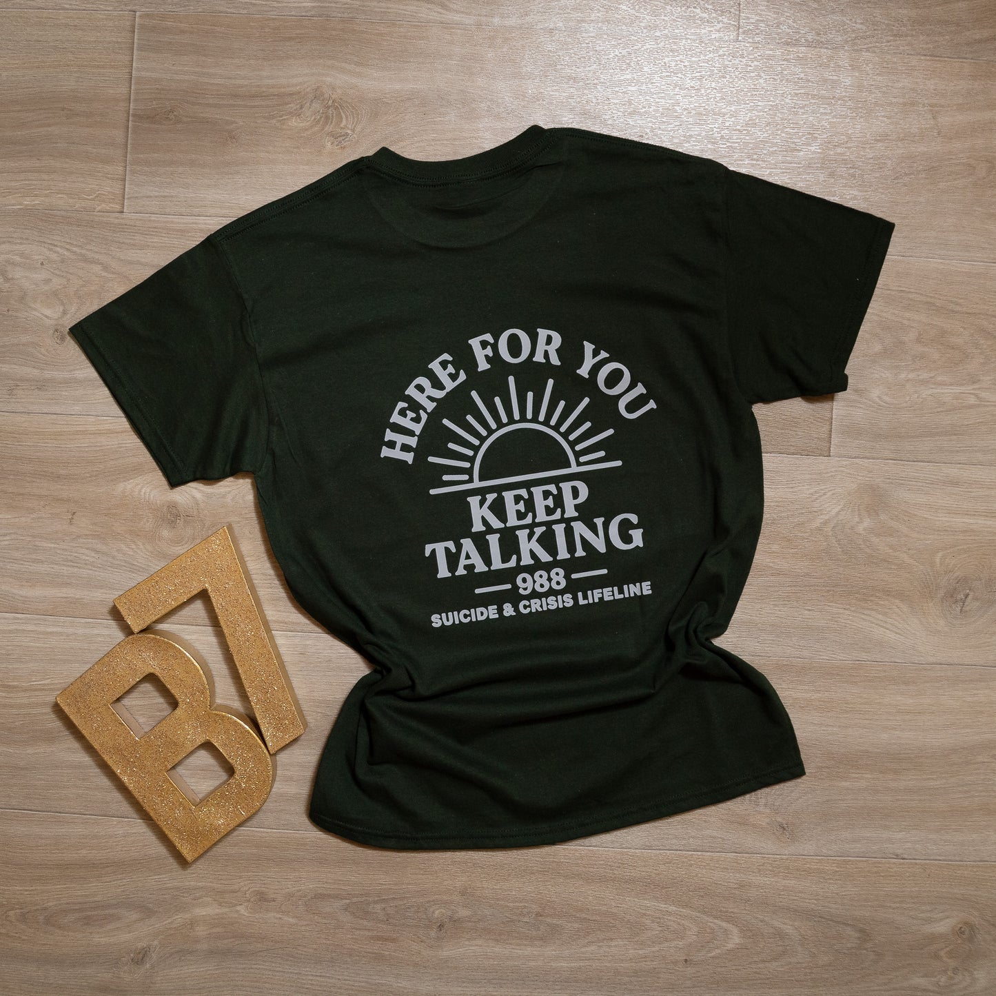 Here for You Keep Talking 988 Tee – Suicide & Crisis Lifeline Support Shirt
