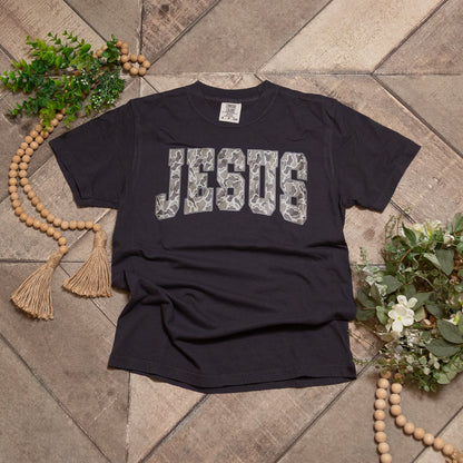 Camo Jesus Graphic Tee | Comfort Colors Faith Shirt