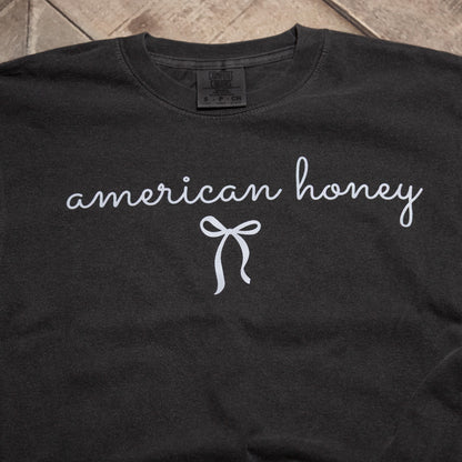 American Honey Bow Cropped Tee | Mineral Wash Graphic Shirt