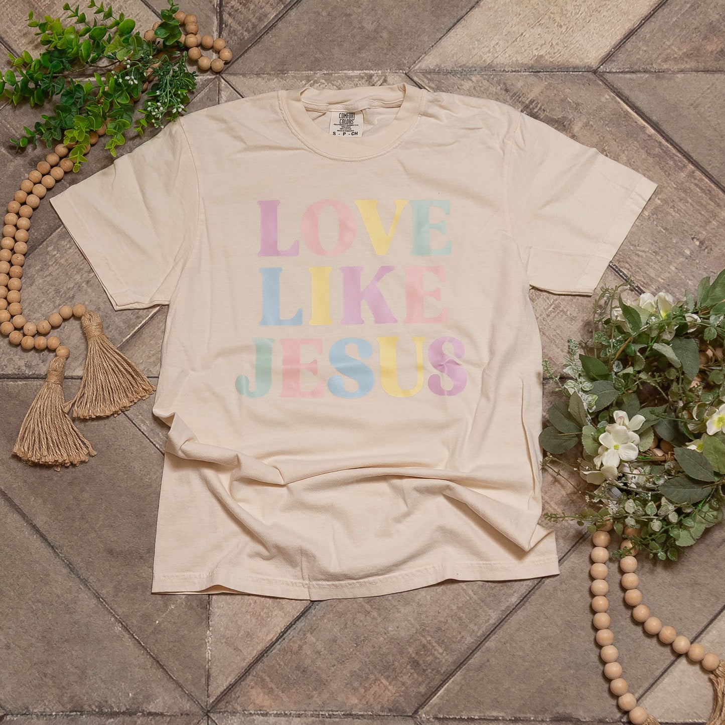 Love Like Jesus Graphic Tee | Pastel Christian Shirt