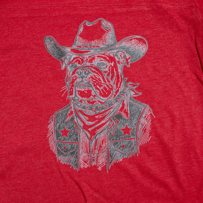 Cowboy Bulldog Graphic Tee – Western Dog Lover T-Shirt
