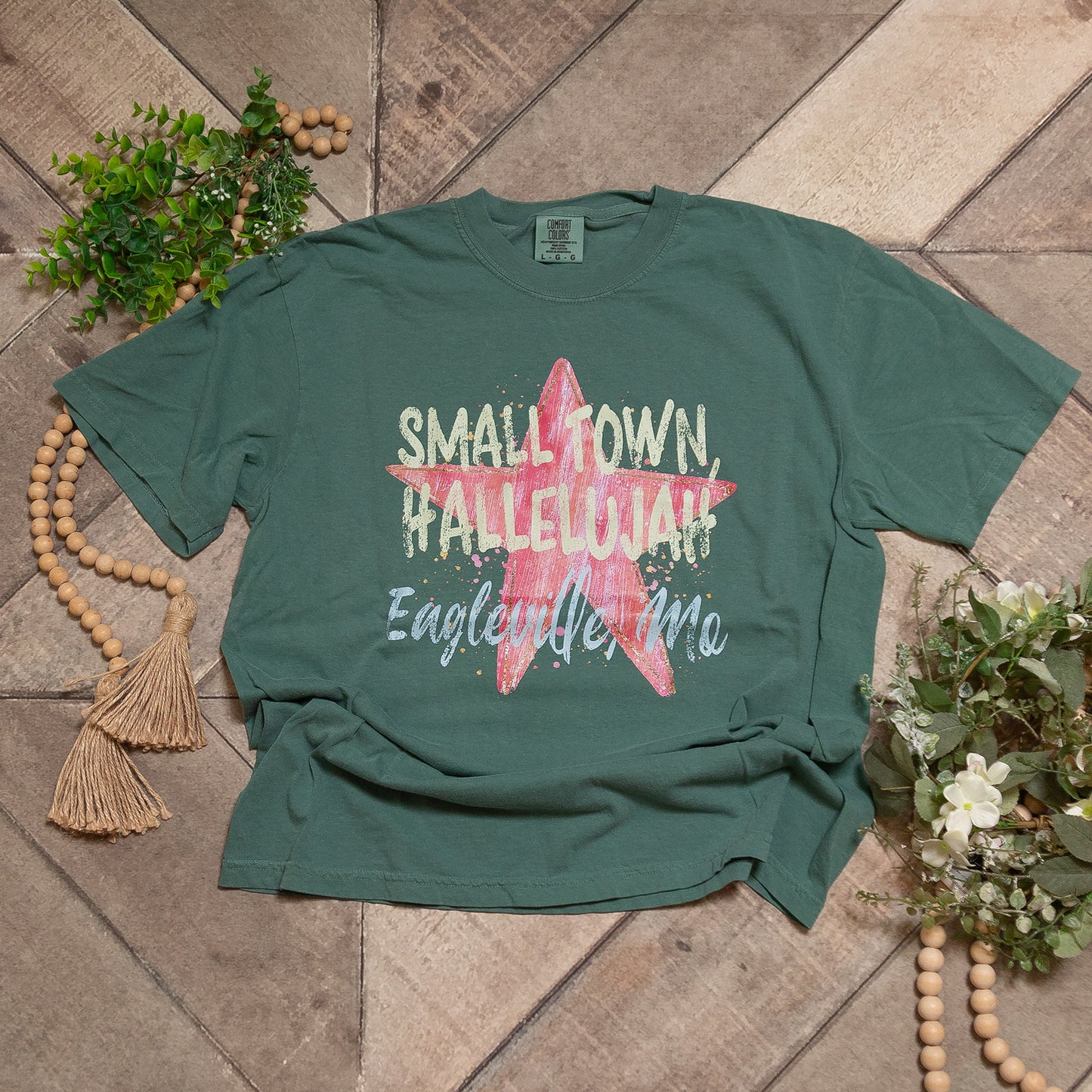 Small Town Hallelujah Eagleville MO Graphic Tee | Comfort Colors Faith Shirt