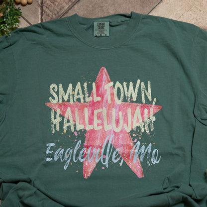 Small Town Hallelujah Eagleville MO Graphic Tee | Comfort Colors Faith Shirt