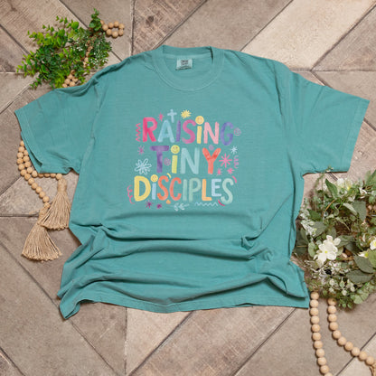 Raising Tiny Disciples Graphic Tee | Christian Teacher & Mama Shirt