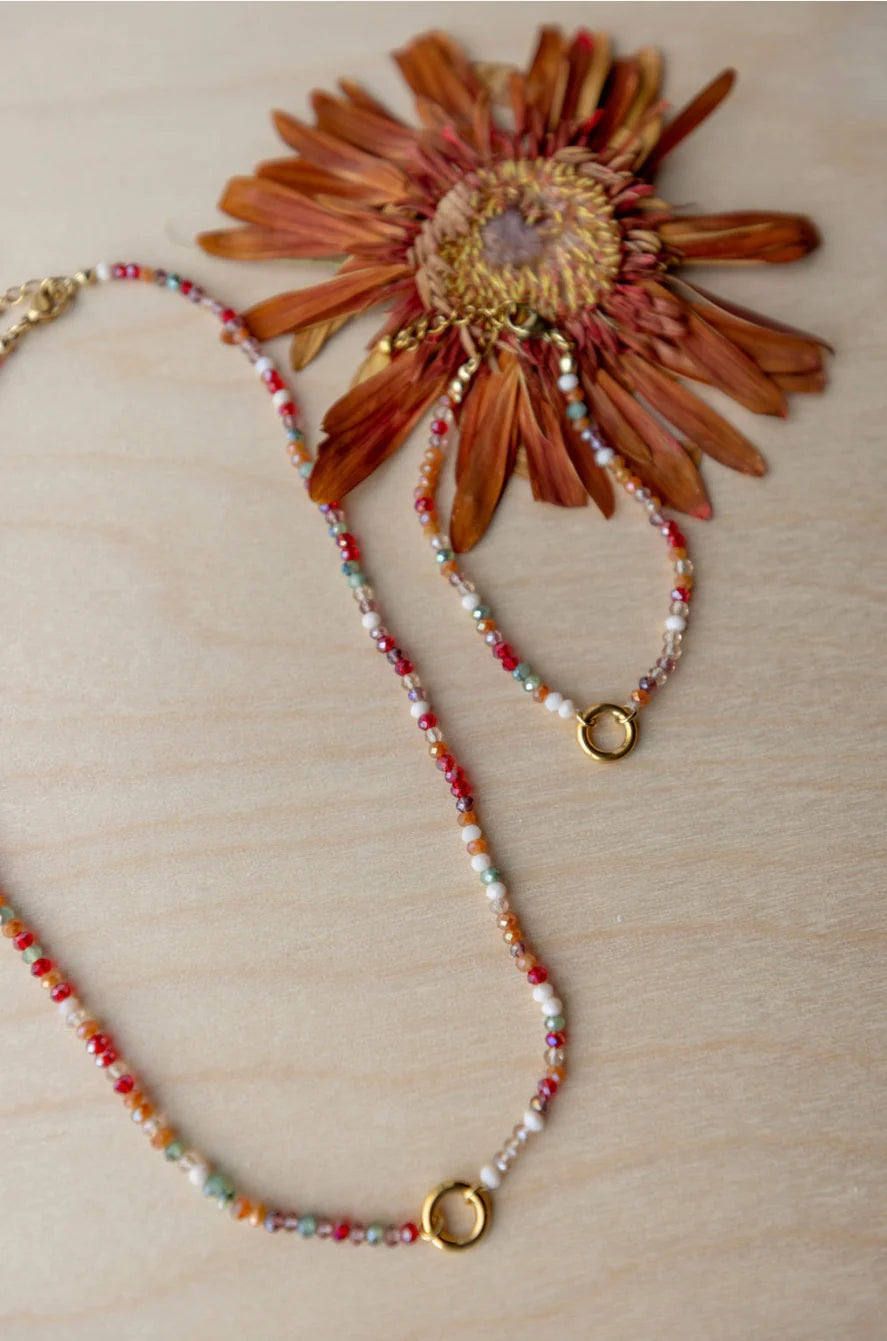 Terracotta Baja Babe Necklace & Bracelet Set | Beaded Boutique Jewelry Set