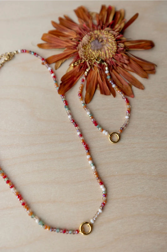 Terracotta Baja Babe Necklace & Bracelet Set | Beaded Boutique Jewelry Set