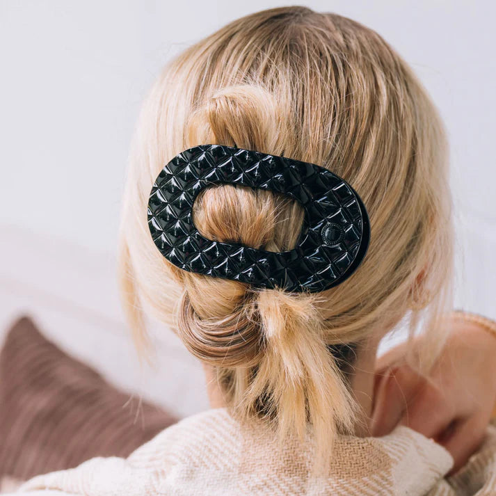 Large Flat Round Teleties Clip