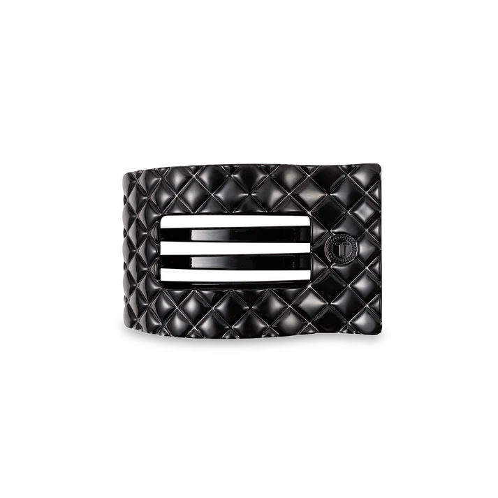 TELETIES Small Flat Rectangle Hair Clip – Strong Hold, No Snag