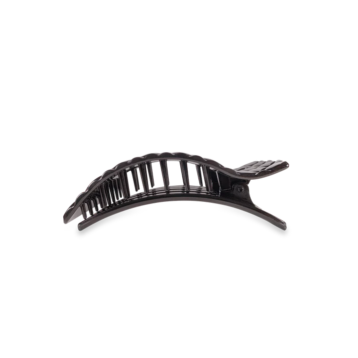 TELETIES Small Flat Rectangle Hair Clip – Strong Hold, No Snag