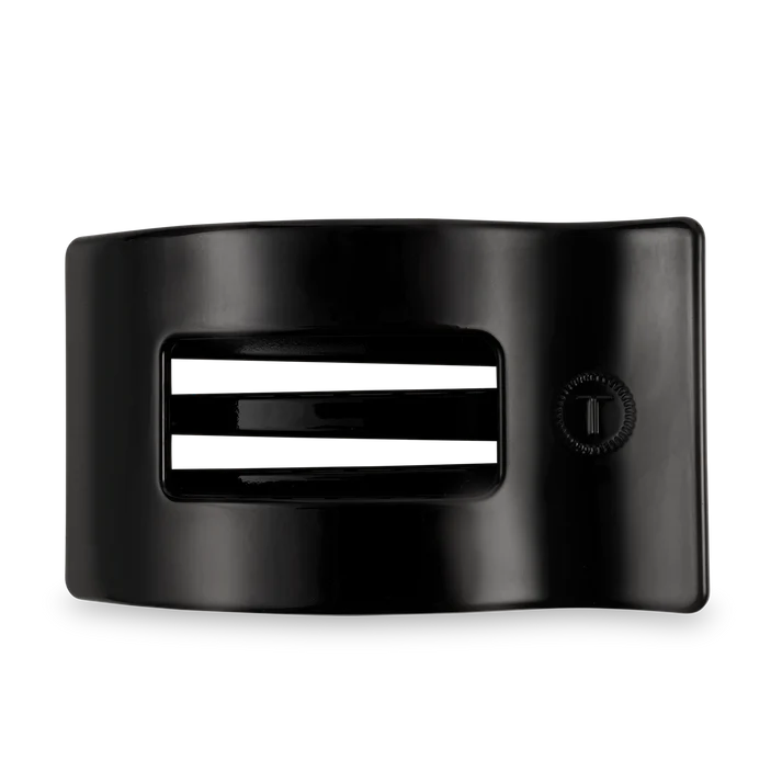 “TELETIES large flat rectangle clip for thick hair”

“No-snag hair clip with strong hold for long hair”

“Flat-back comfortable claw clip by TELETIES”

