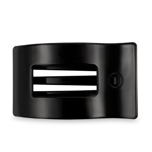 “TELETIES large flat rectangle clip for thick hair”

“No-snag hair clip with strong hold for long hair”

“Flat-back comfortable claw clip by TELETIES”

