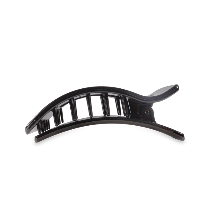 “Medium TELETIES flat rectangle hair clip for thick hair”

“Flat-back no-snag hair clip in stylish neutral”

“Comfortable claw clip with strong grip by TELETIES”