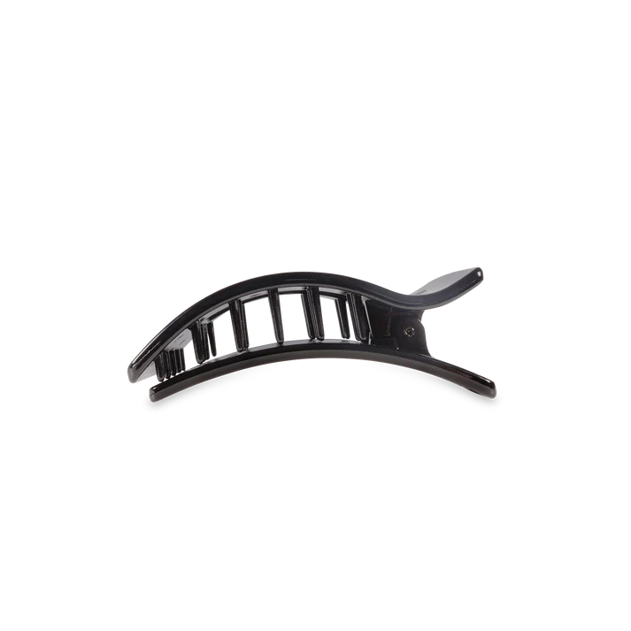 “Small flat TELETIES hair clip on white background”

“No-snag claw clip for thin to medium hair”

“Flat-back TELETIES clip perfect for driving or lounging”