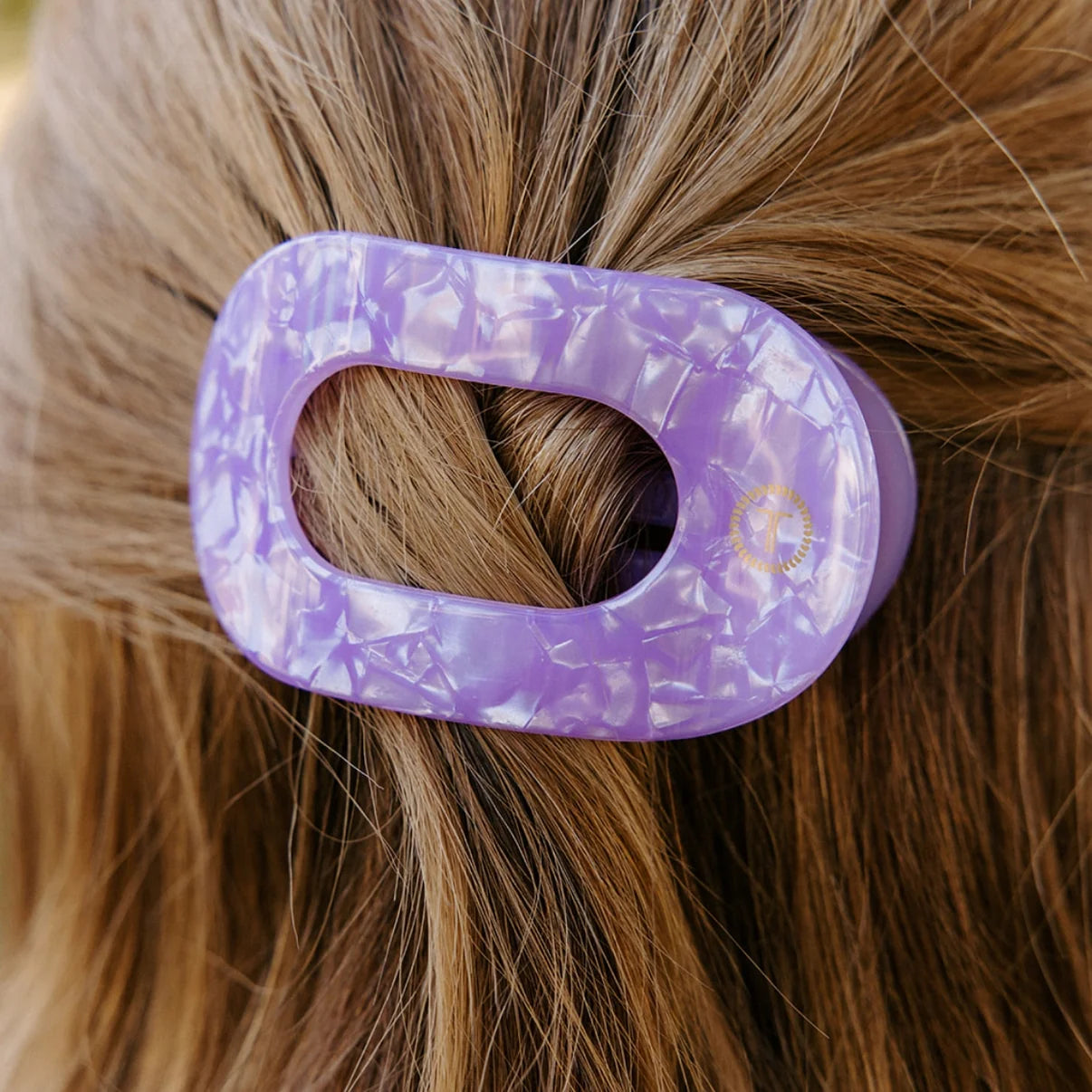 Medium Flat Round Teleties Clip