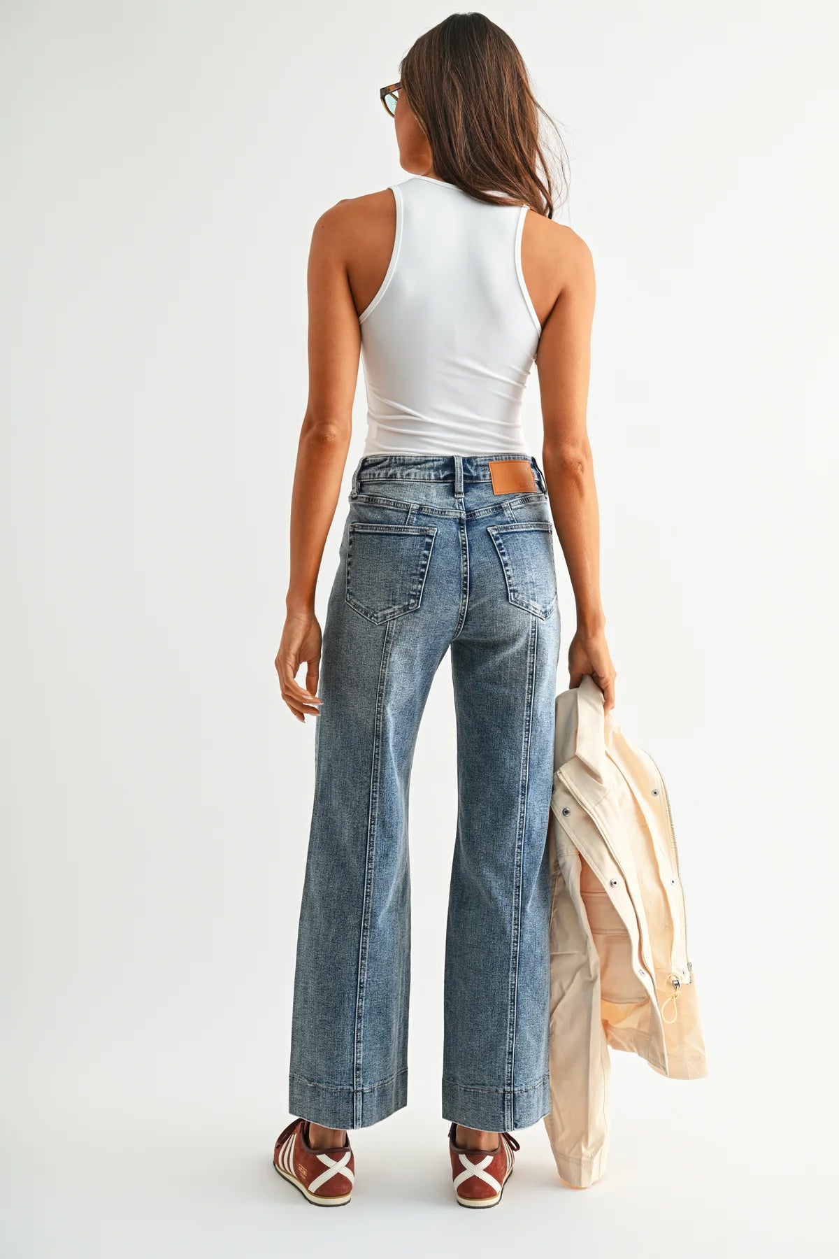 Mica Seamline Trouser Jeans | High-Rise Wide Ankle Denim
