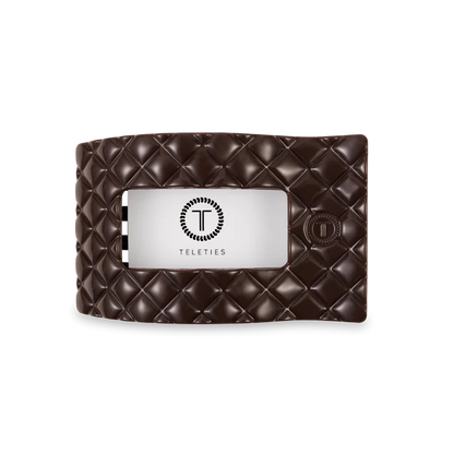 TELETIES Medium Flat Rectangle Hair Clip – No-Snag Hold for All-Day Comfort