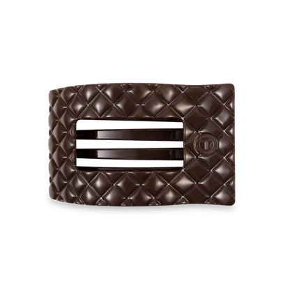 TELETIES Medium Flat Rectangle Hair Clip – No-Snag Hold for All-Day Comfort