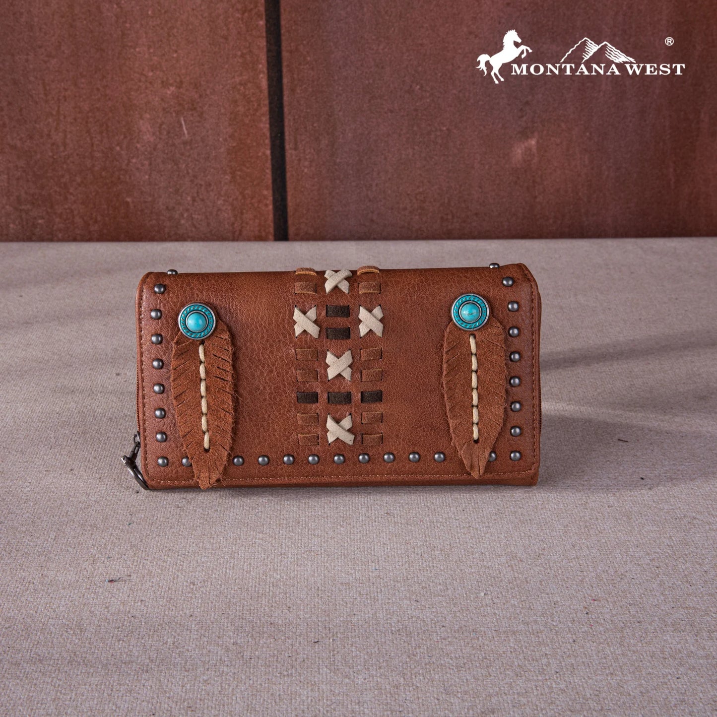 Montana West Feather Collection Wallet