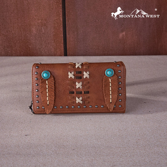 Montana West Feather Collection Wallet