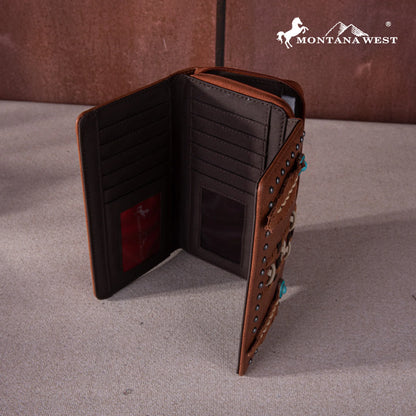Montana West Feather Collection Wallet