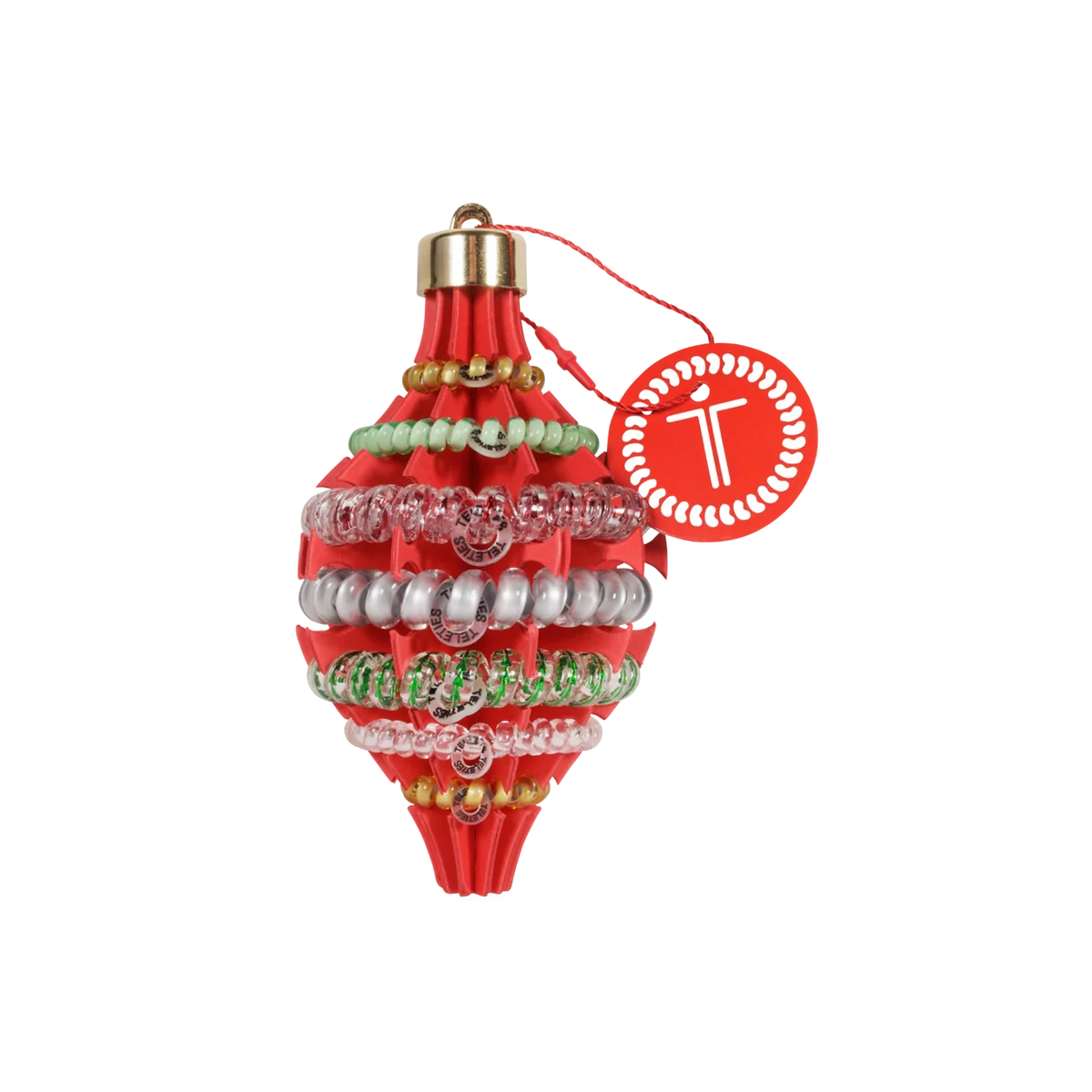 TELETIES Holiday Hair Tie Ornament | Christmas Spiral Hair Tie Gift Set