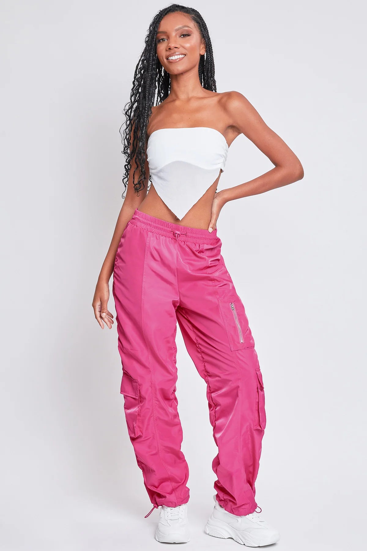 JUNIOR LIGHTS CAMERA ACTION CARGO JOGGERS PINK YMI