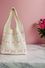 Ribbon Bow Pattern Knitted Woven Crochet Tote Bag Zenana