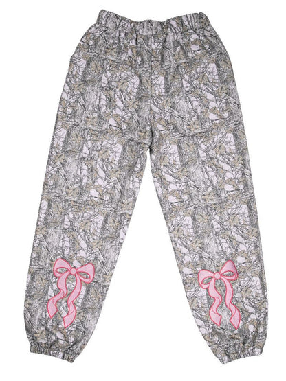 “Camo & Bow Lounge Jogger” – Playful Camo Sweatpants with Feminine Bow Detail by Simply southern