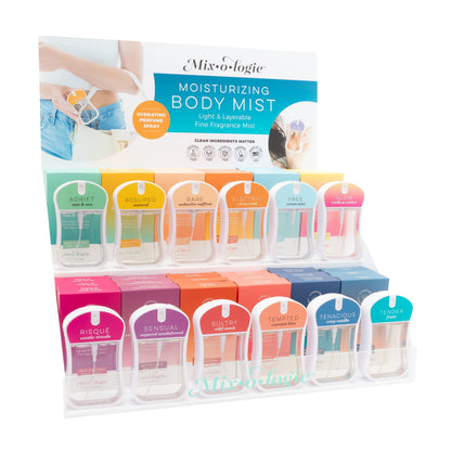 MIX•O•LOGIE Moisturizing Body Mist Spray | Alcohol-Free Layerable Fragrance Mist