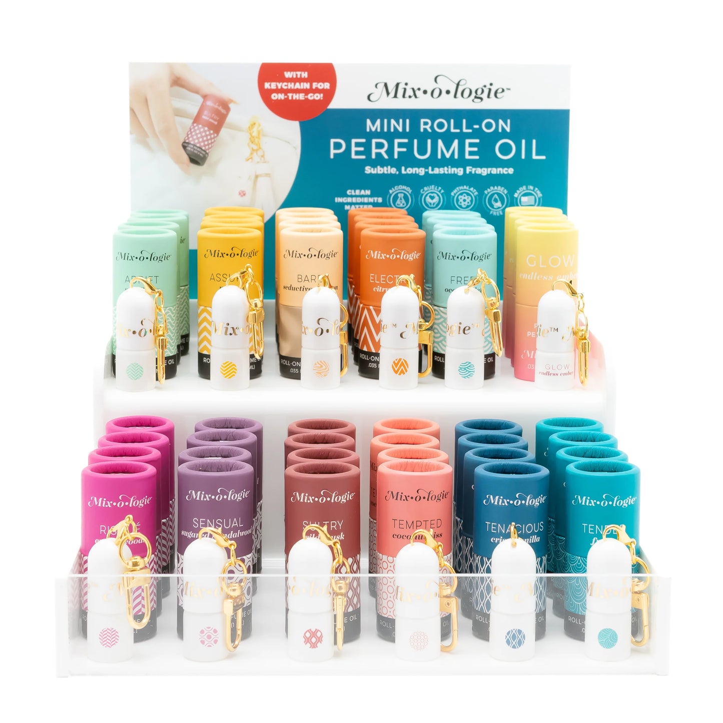 Mixologie Mini Roll-On Perfume Oil | Keychain Rollerball Fragrance