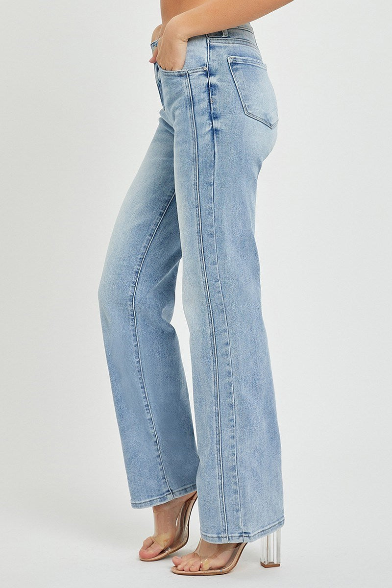 MID RISE STRAIGHT JEANS by Risen