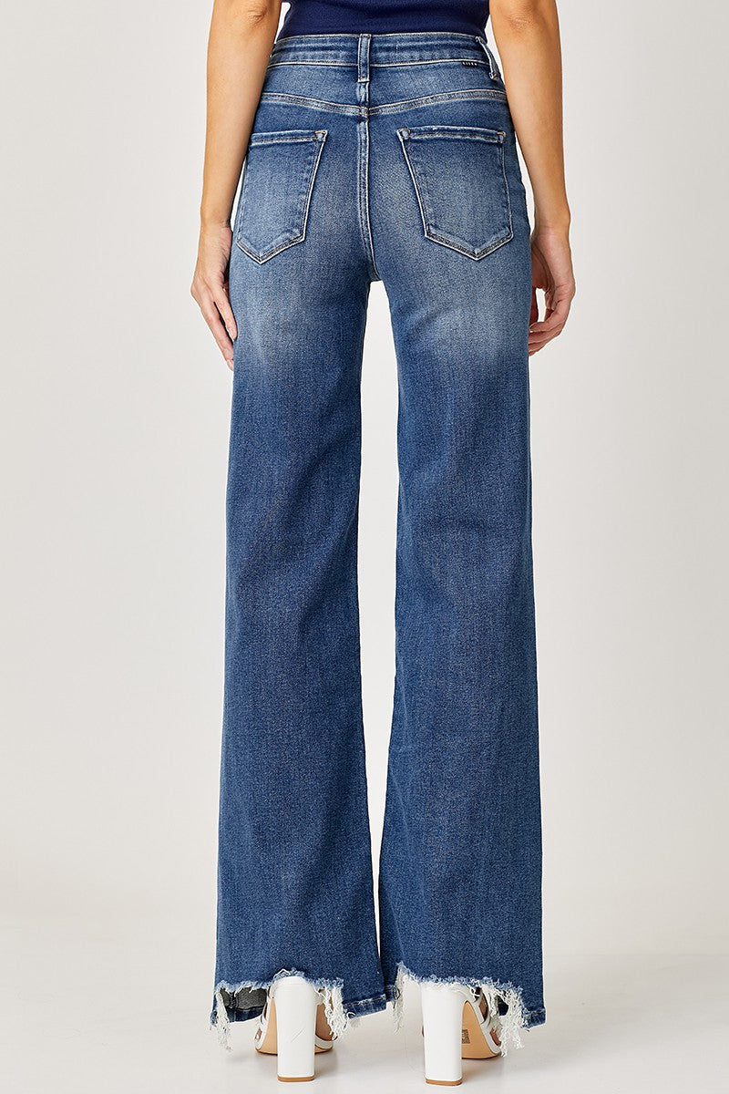 High rise stretch denim jeans for curvy women