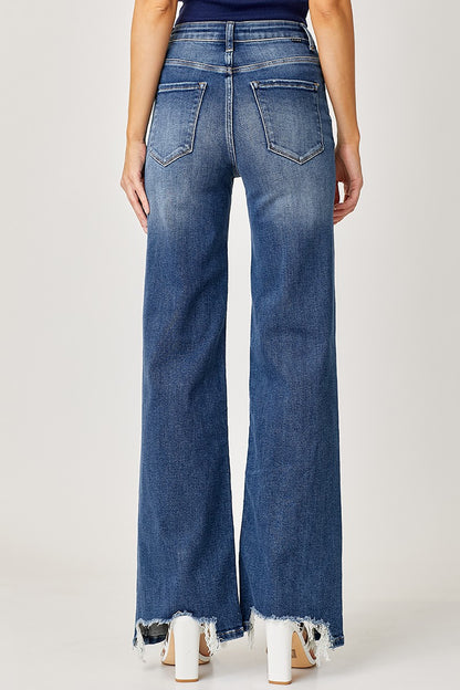 High rise stretch denim jeans for curvy women