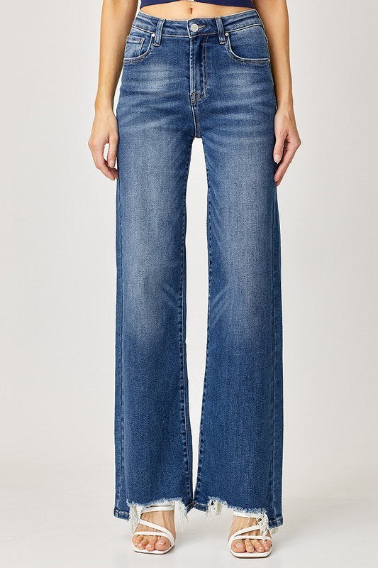 High rise stretch denim jeans for curvy women