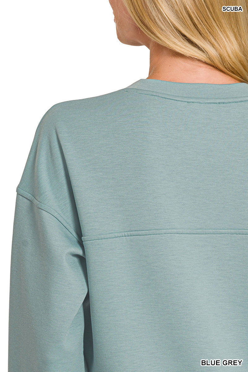 SCUBA ROUND-NECK SWEATSHIRTS ZENANA