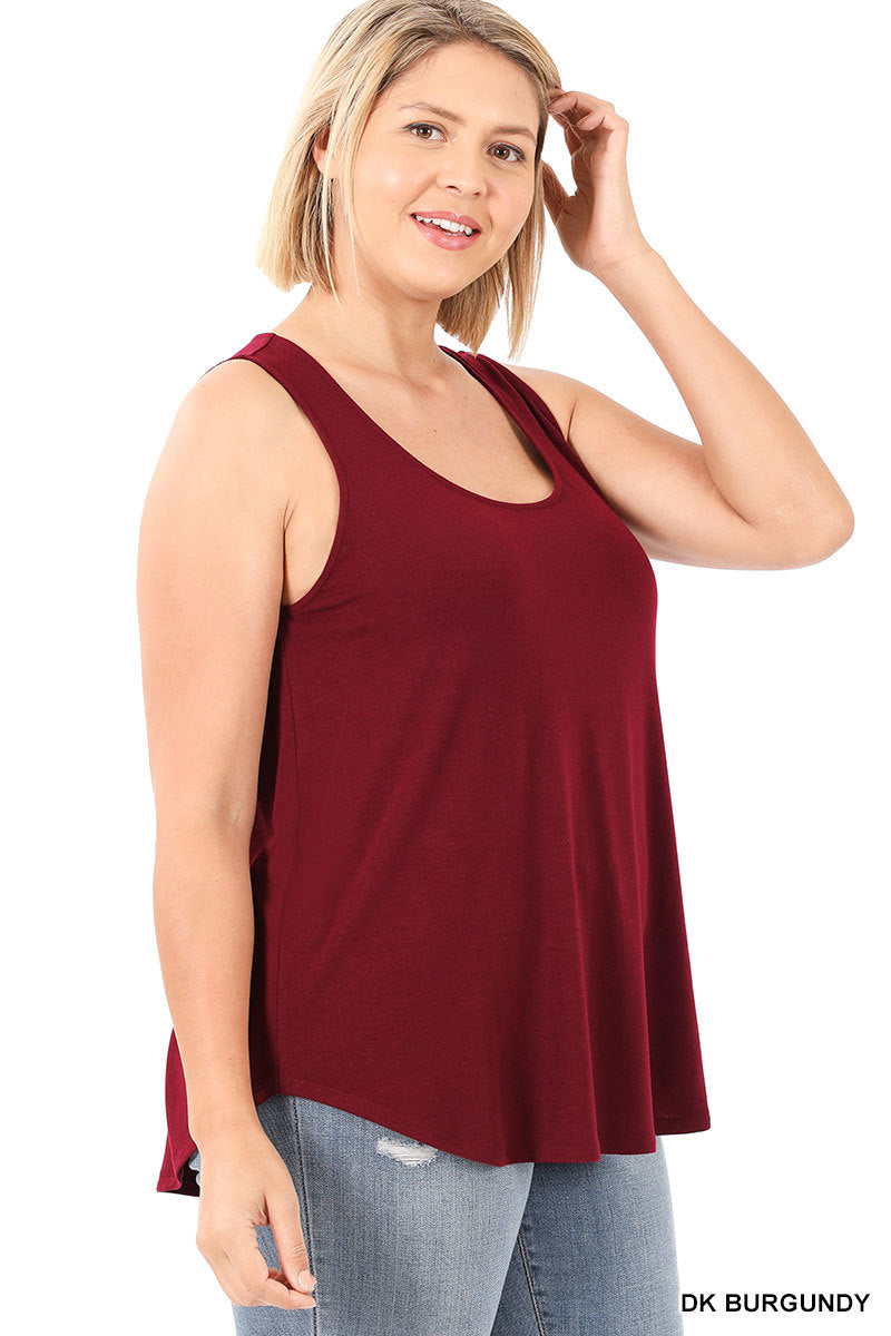 Zenana Round Neck Flowy Tank