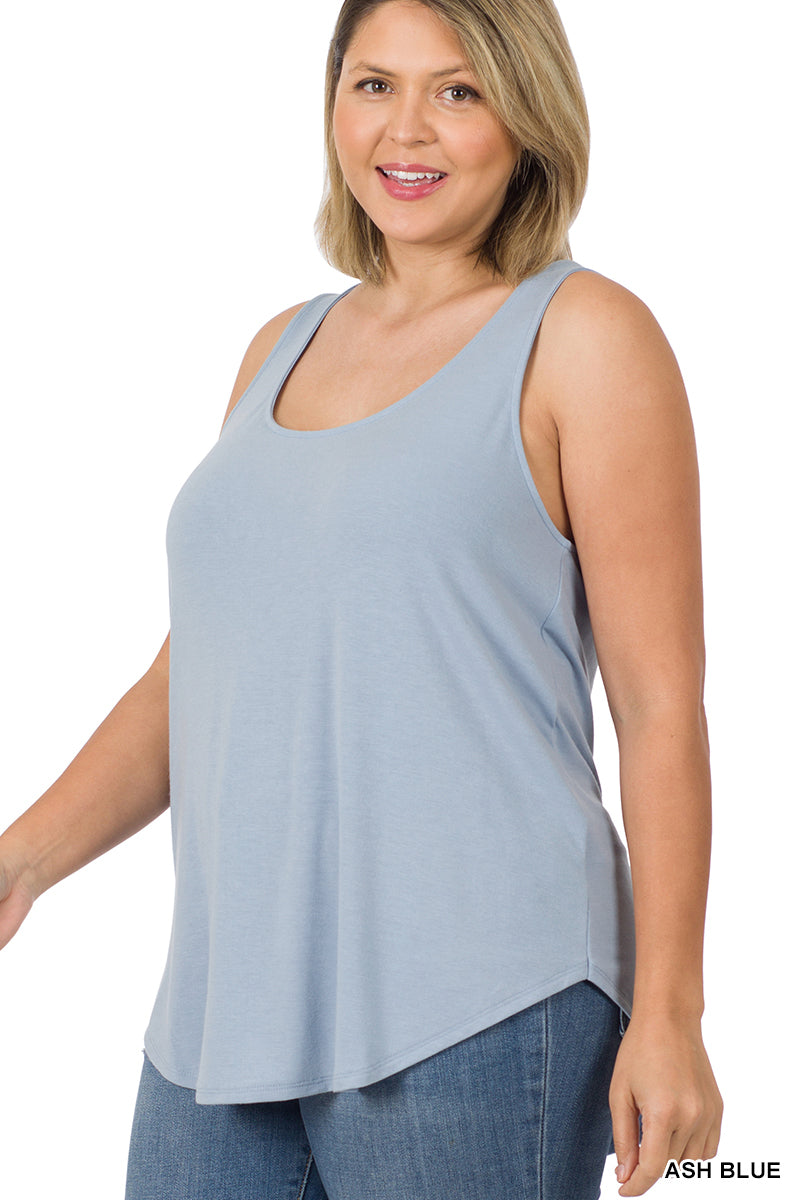 Zenana Round Neck Flowy Tank