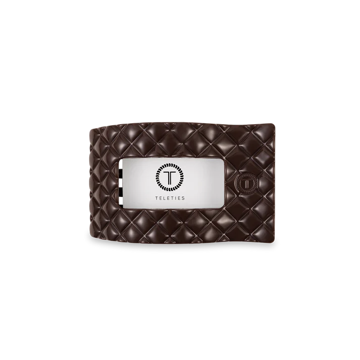 TELETIES Small Flat Rectangle Hair Clip – Strong Hold, No Snag