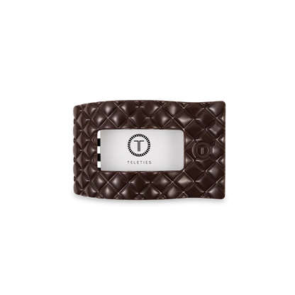 TELETIES Small Flat Rectangle Hair Clip – Strong Hold, No Snag