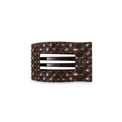 TELETIES Small Flat Rectangle Hair Clip – Strong Hold, No Snag